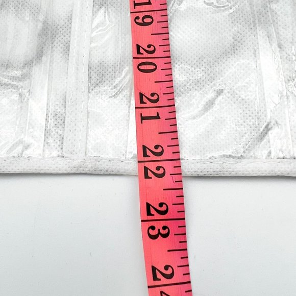 Joy Mangano Hanging Organizer White Brown Design Multiple Pockets New - Picture 5 of 8